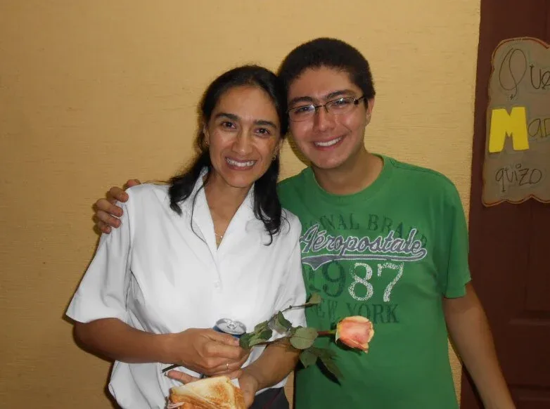 José Andrés Méndez Barrios de adolescente